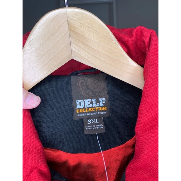 Delf Collection Jacket Mens 3XL Black Red Trinidad Fall Winter Jacket NEW - Picture 5 of 8